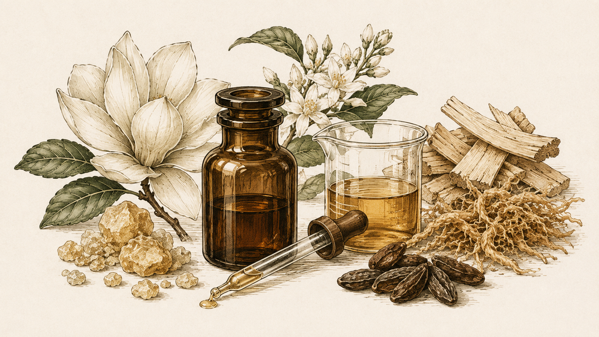 Extrait de Parfum 30% σε σύγχρονο εργαστήριο αρωματοποιίας