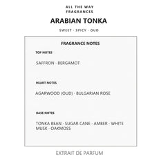 Νότες αρώματος Arabian Tonka – άρωμα τύπου Arabians Tonka Montale