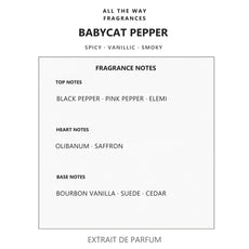 Νότες αρώματος Babycat Pepper – άρωμα τύπου Babycat Yves Saint Laurent