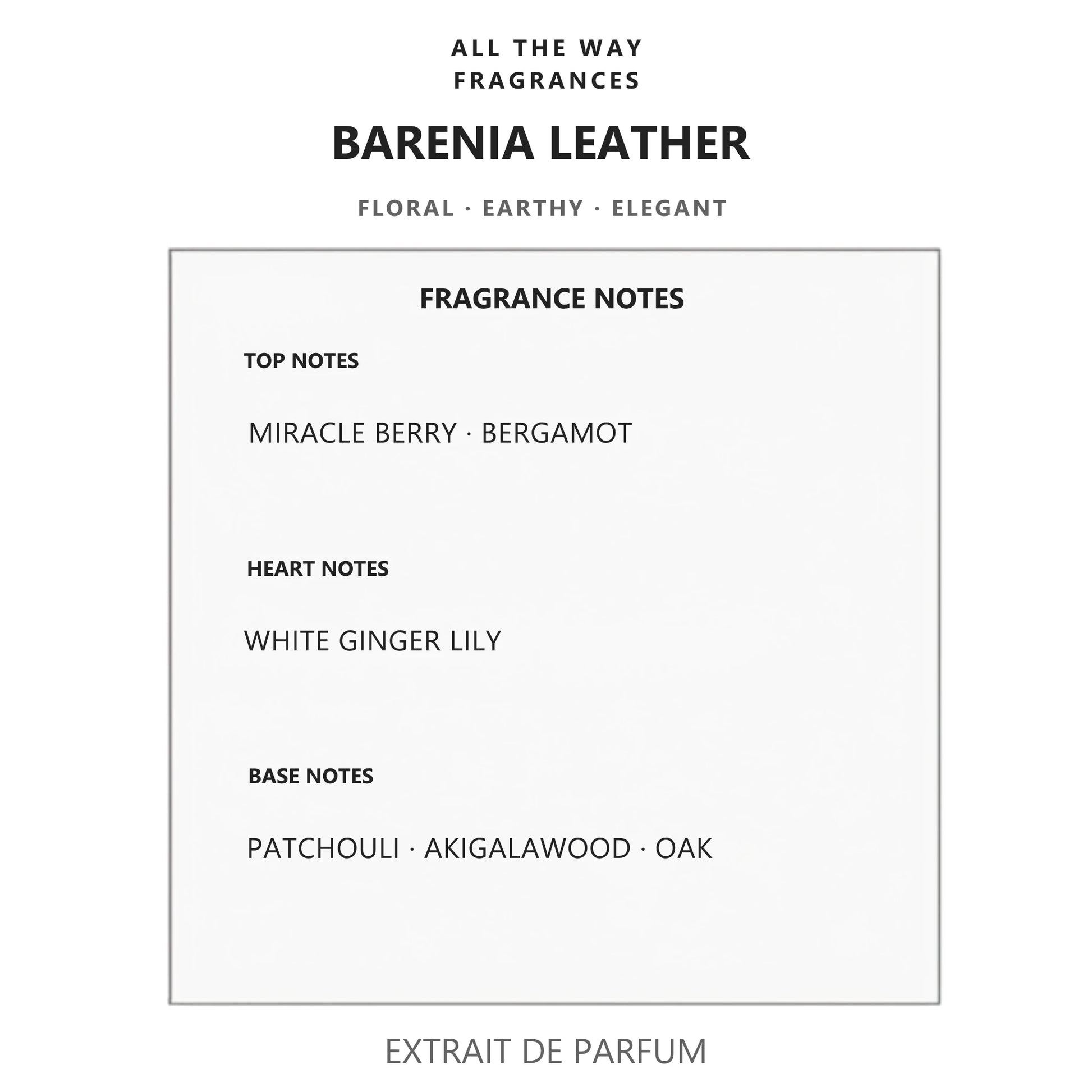 Νότες αρώματος Barenia Leather – άρωμα τύπου Barénia Hermès