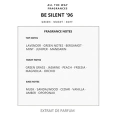 Νότες αρώματος Be Silent '96 – άρωμα τύπου CK Be Calvin Klein