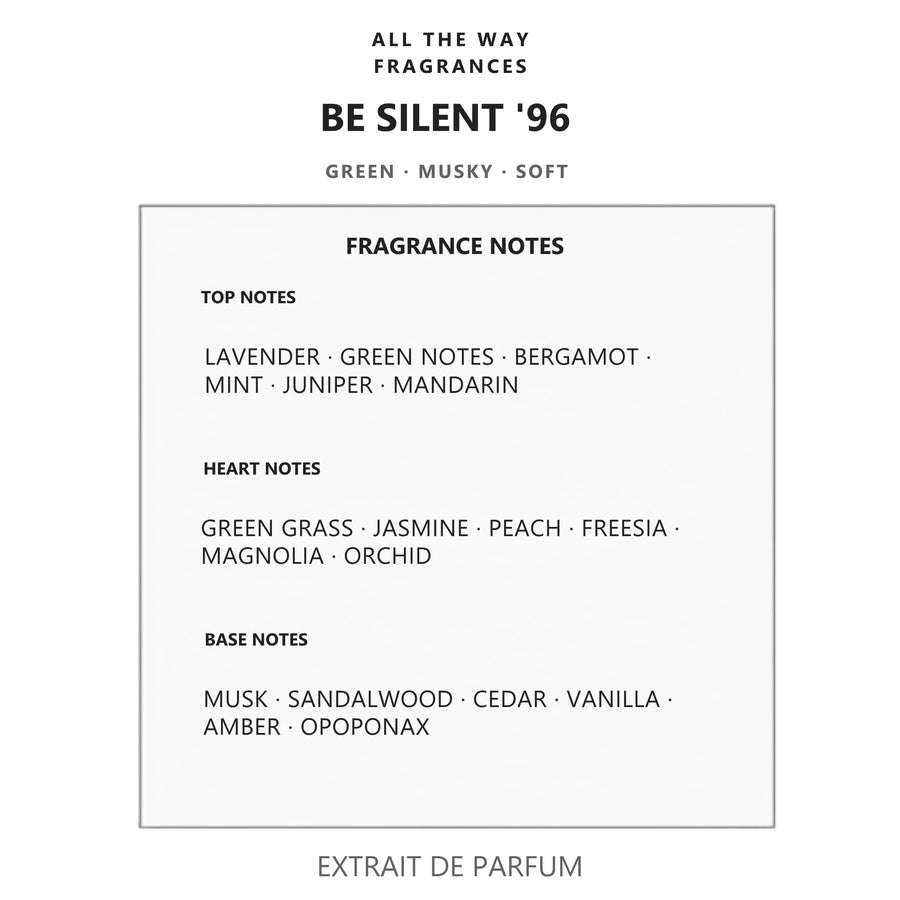 Νότες αρώματος Be Silent '96 – άρωμα τύπου CK Be Calvin Klein