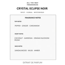 Νότες αρώματος Crystal Eclipse Noir – άρωμα τύπου Crystal Noir Versace