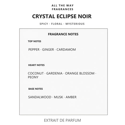 Νότες αρώματος Crystal Eclipse Noir – άρωμα τύπου Crystal Noir Versace