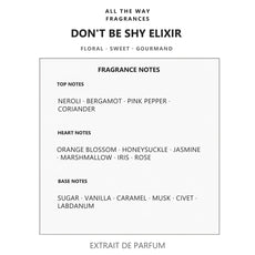 Νότες αρώματος Don't Be Shy Elixir – άρωμα τύπου Love, Don’t Be Shy Kilian Paris