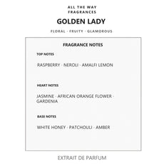 Νότες αρώματος Golden Lady – άρωμα τύπου Lady Million Rabanne