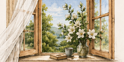 Magnolia Morning — έγχρωμο σκηνικό και ατμόσφαιρα αρώματος