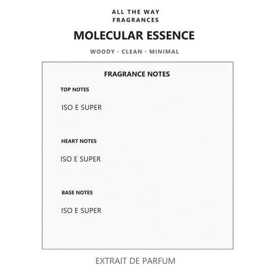 Νότες αρώματος Molecular Essence – άρωμα τύπου Molecule 01 Escentric Molecules
