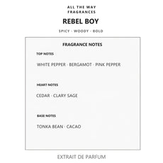 Νότες αρώματος Rebel Boy – άρωμα τύπου Bad Boy Carolina Herrera