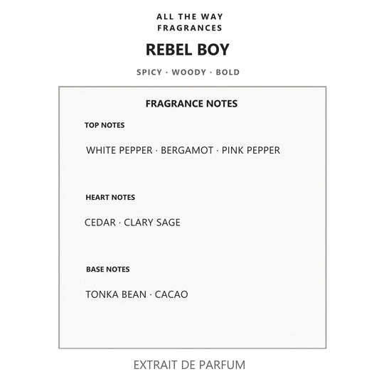 Νότες αρώματος Rebel Boy – άρωμα τύπου Bad Boy Carolina Herrera