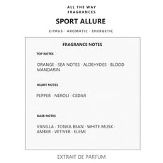 Νότες αρώματος Sport Allure – άρωμα τύπου Allure Homme Sport Chanel