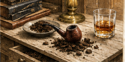 Tobacco Leaf & Tonka Bean — έγχρωμη εικονογράφηση αρώματος