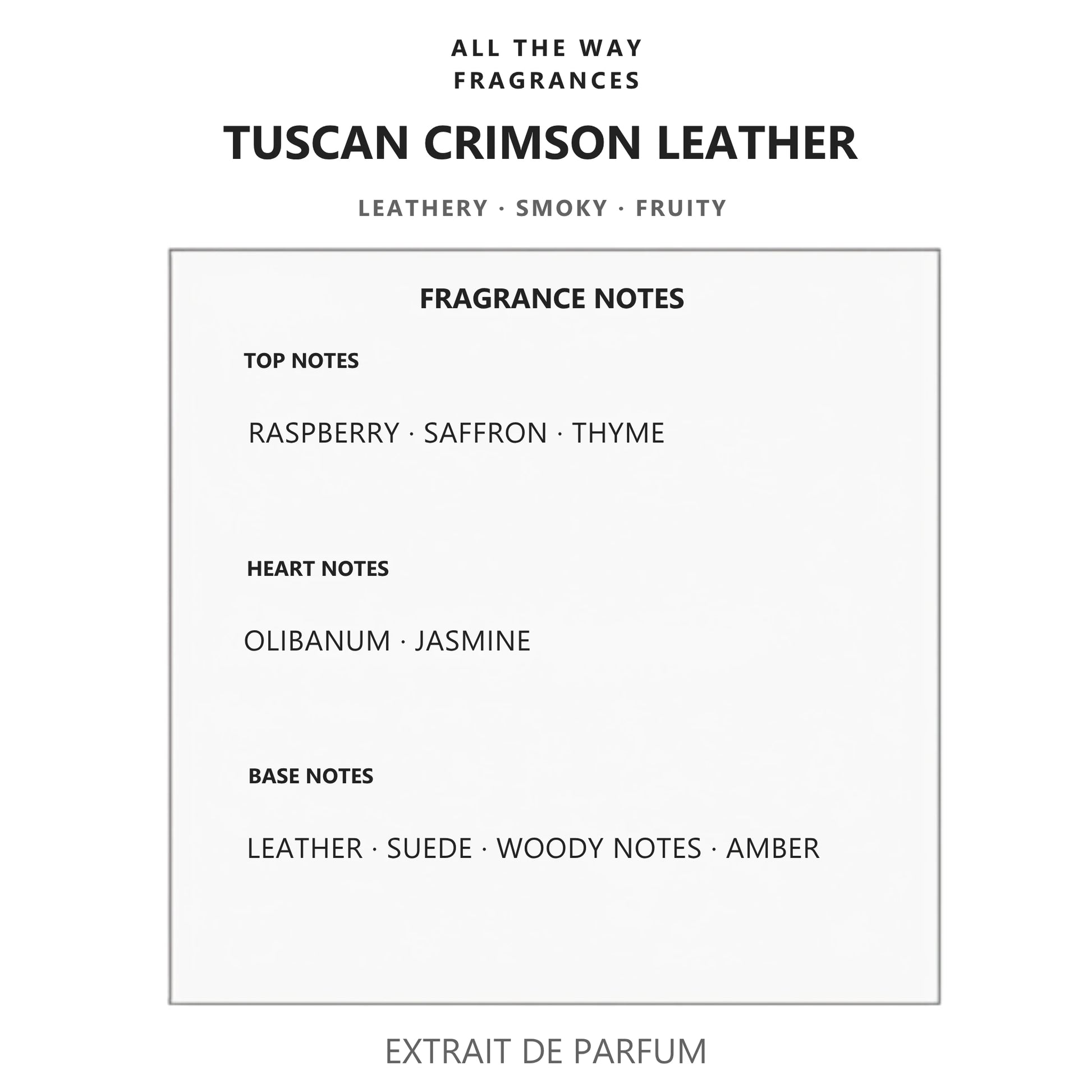 Νότες αρώματος Tuscan Crimson Leather – άρωμα τύπου Tuscan Leather Tom Ford