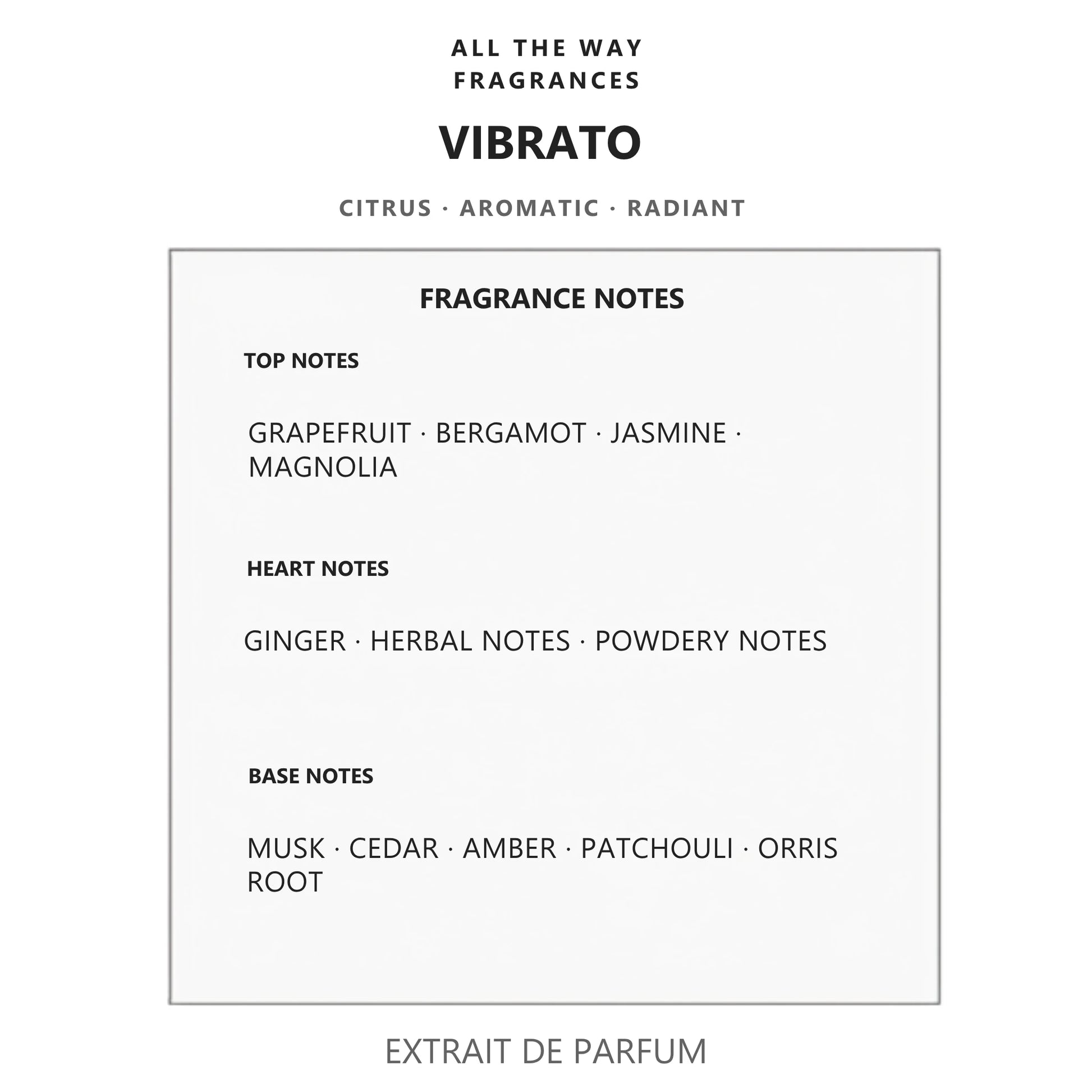 Νότες αρώματος Vibrato – άρωμα τύπου Vibrato Sospiro