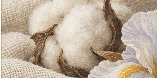 White Musk & Cotton — έγχρωμη εικονογράφηση αρώματος