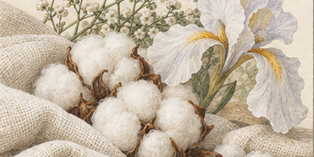 White Musk & Cotton — έγχρωμη εικονογράφηση αρώματος