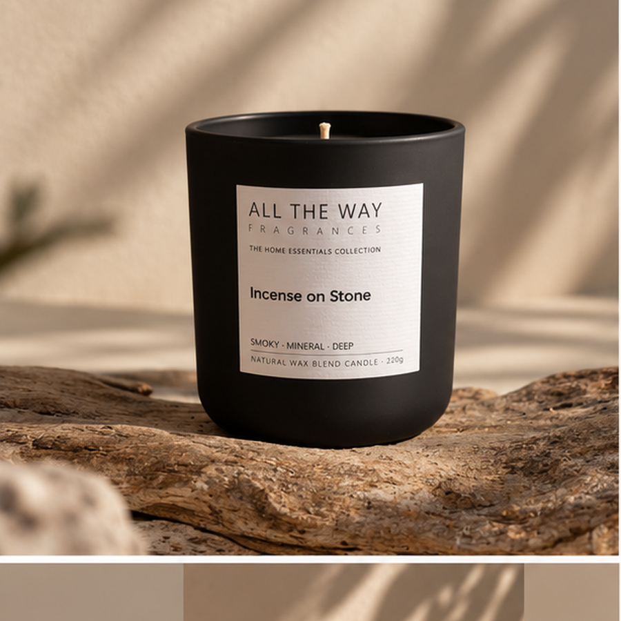 Incense on Stone χειροποίητο αρωματικό κερί All the Way – editorial φωτογραφία
